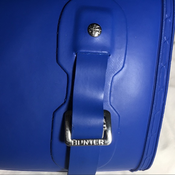 Hunter Blue Tall High Rain Boots - Picture 14 of 14